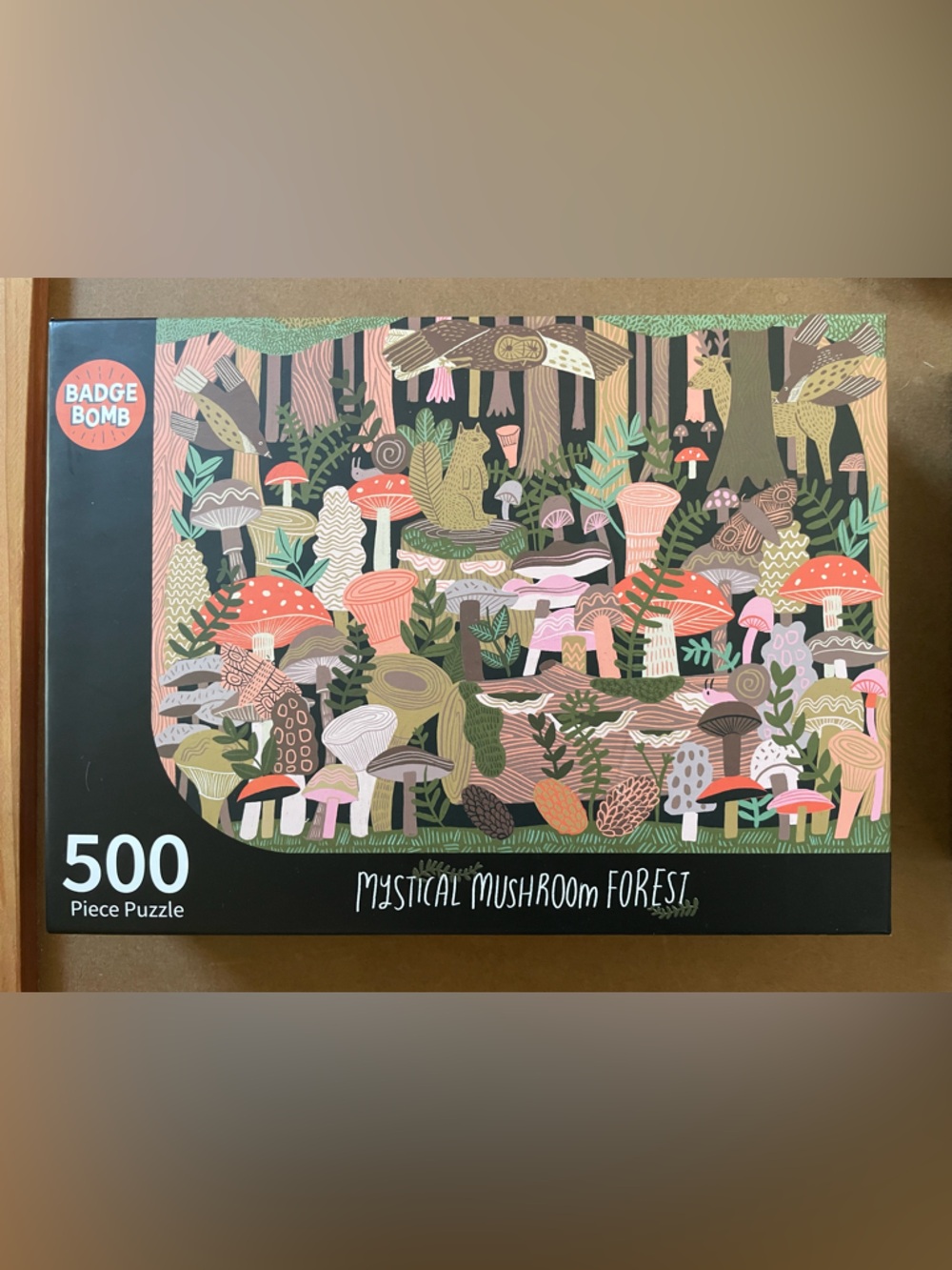 Badge Bomb "Mystical Mushroom Forest" 500-Piece Puzzle - Multicolor